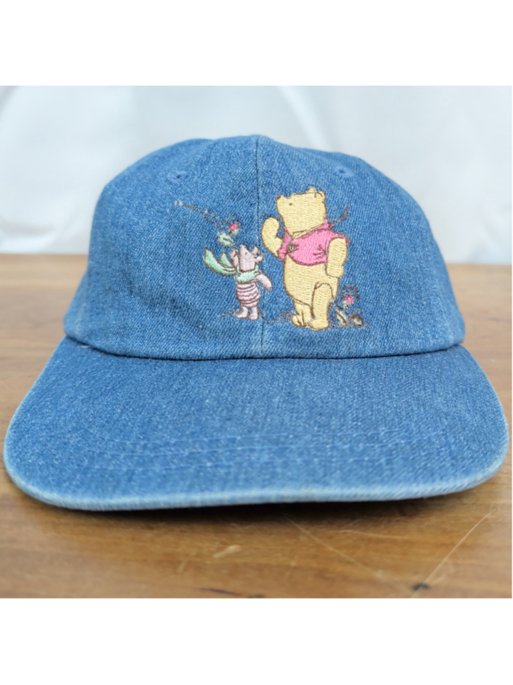 Vintage Disney Winnie the Pooh & Piglet Denim Baseball Cap